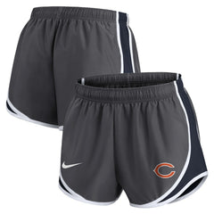 Chicago Bears Women's Team Logo Performance Tempo Shorts - Charcoal discount
