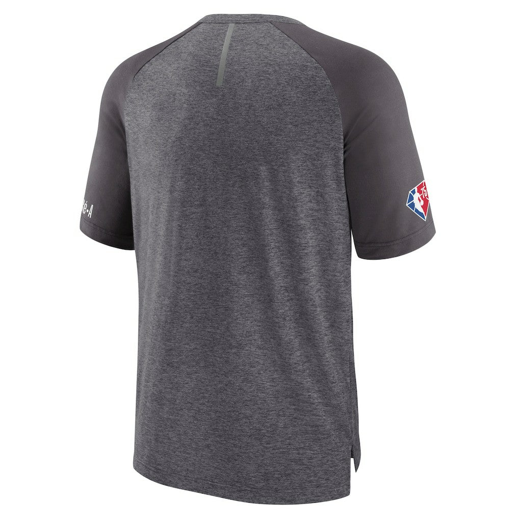Philadelphia 76ers 2022 Noches Ene-Be-A Core Shooting Raglan T-Shirt - Heathered Gray discount
