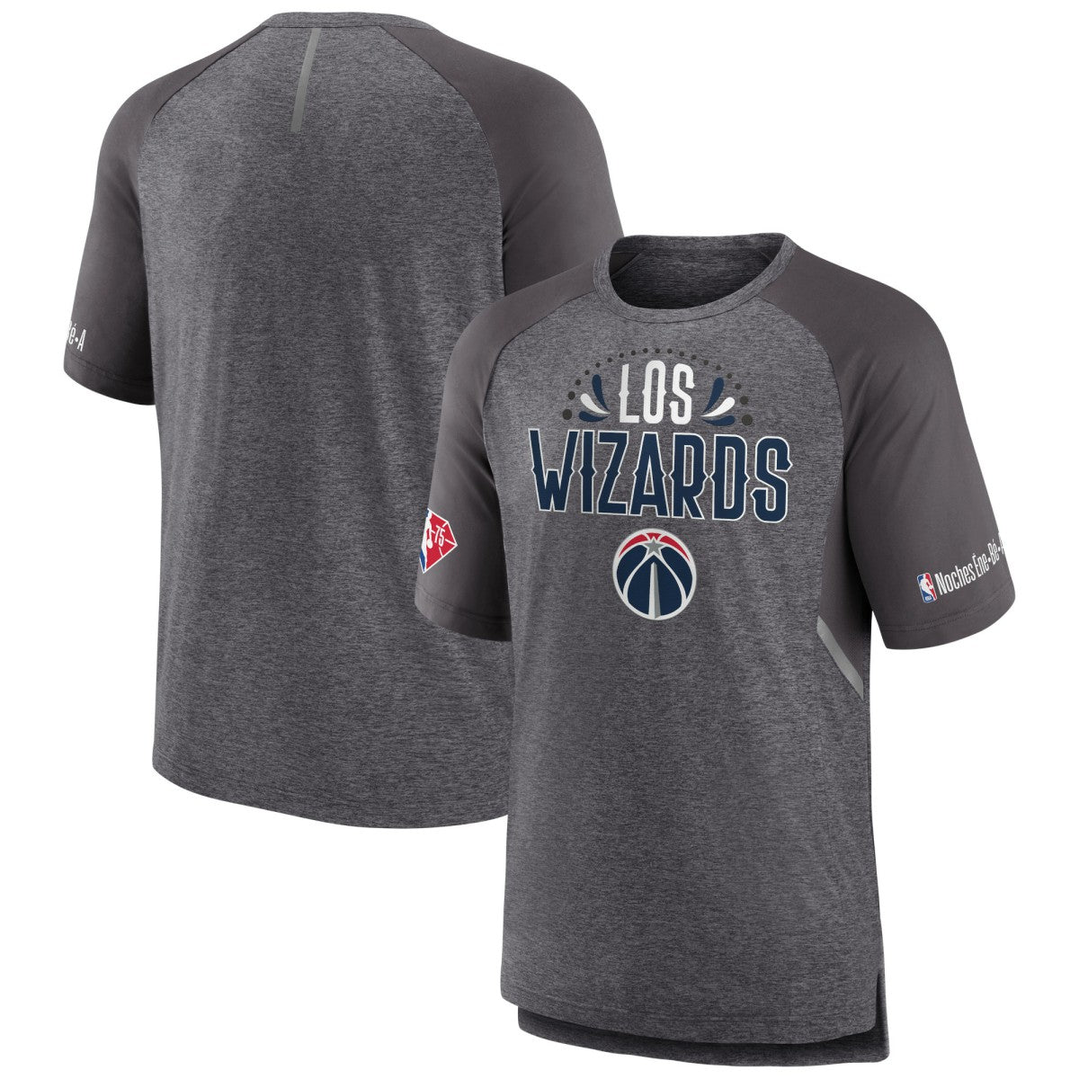 Washington Wizards 2022 Noches Ene-Be-A Core Shooting Raglan T-Shirt - Heathered Gray online