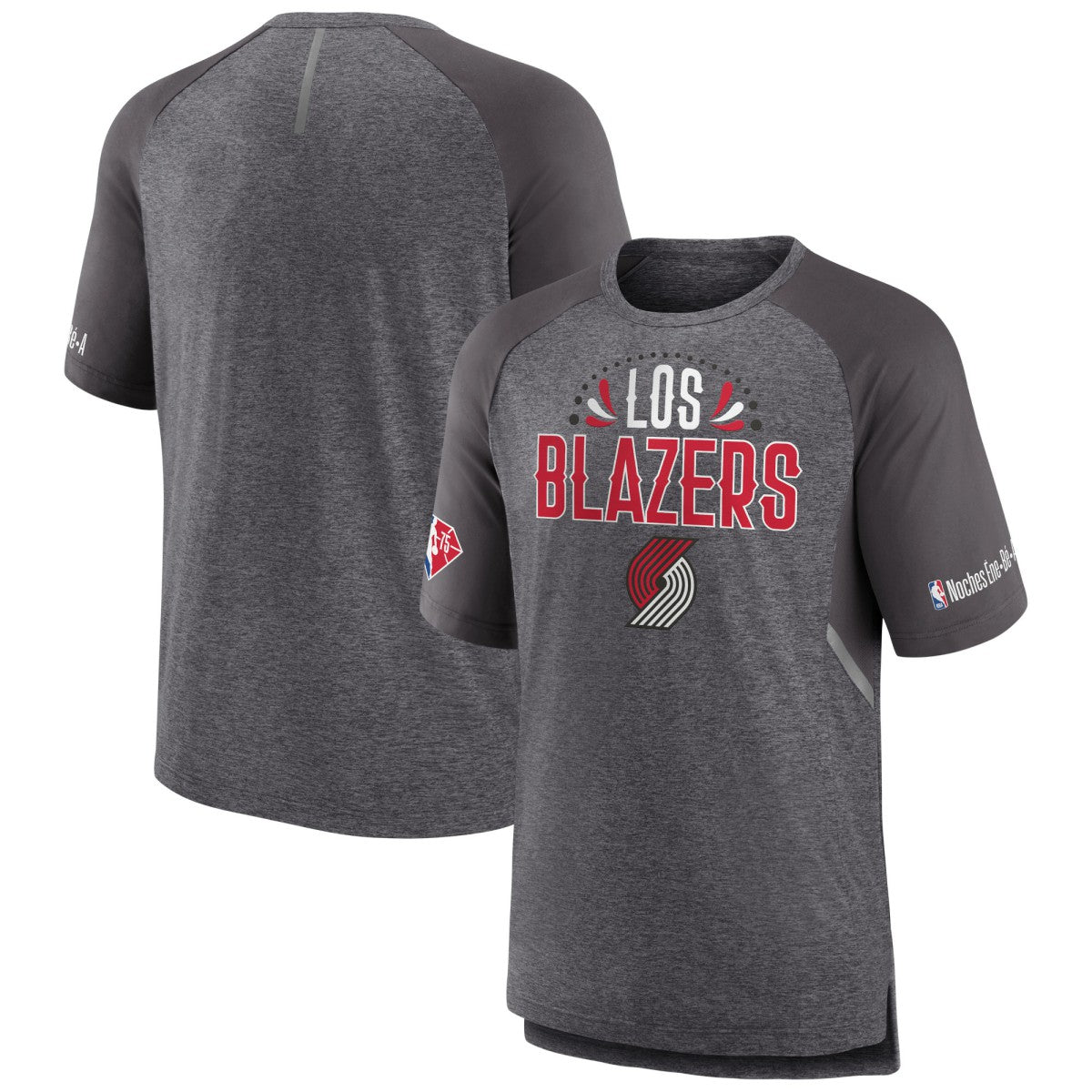 Portland Trail Blazers 2022 Noches Ene-Be-A Core Shooting Raglan T-Shirt - Heathered Gray cheap