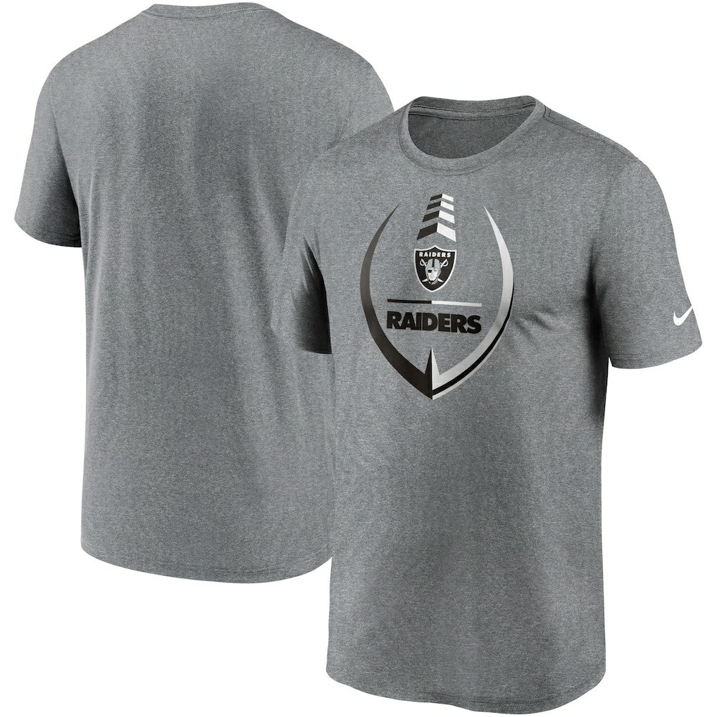Las Vegas Raiders Icon Legend Performance T-Shirt - Heathered Gray on sale