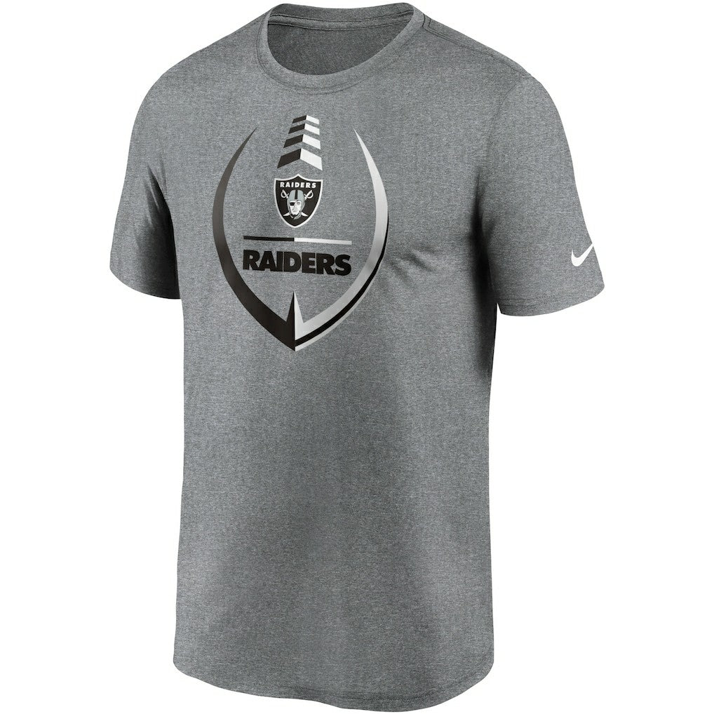 Las Vegas Raiders Icon Legend Performance T-Shirt - Heathered Gray on sale