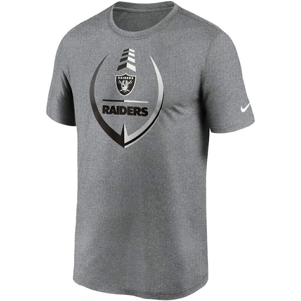 Las Vegas Raiders Icon Legend Performance T-Shirt - Heathered Gray on sale