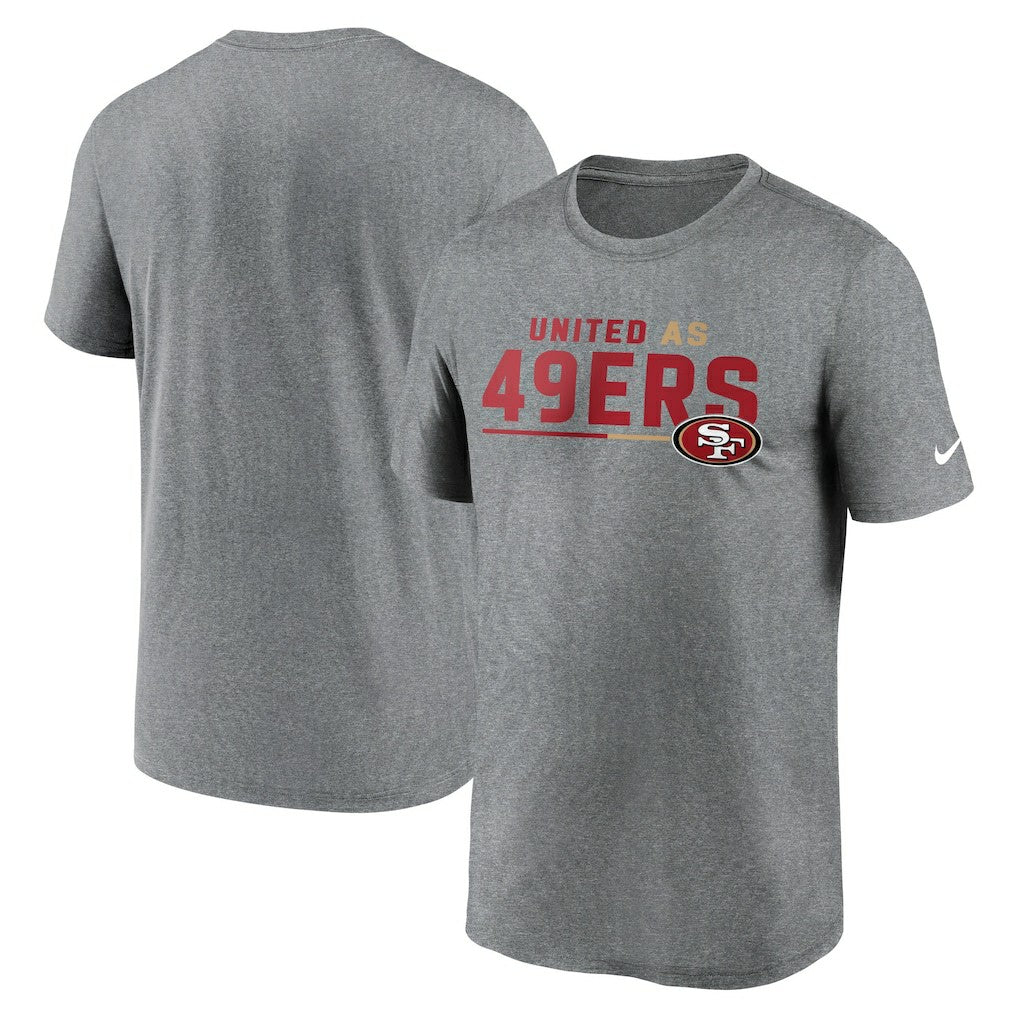 San Francisco 49ers Legend Team Shoutout Performance T-Shirt - Heather Gray discount