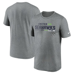 Seattle Seahawks Legend Team Shoutout Performance T-Shirt - Heather Gray on sale