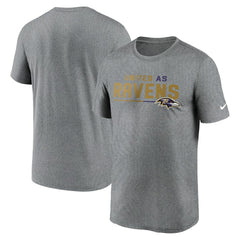Baltimore Ravens Legend Team Shoutout Performance T-Shirt - Heather Gray discount