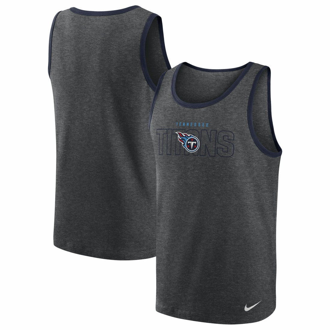 Tennessee Titans Tri-Blend Tank Top - Heathered Charcoal outlet