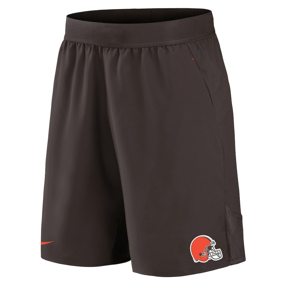 Cleveland Browns Stretch Woven Shorts - Brown on sale