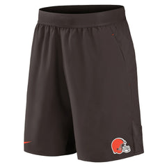 Cleveland Browns Stretch Woven Shorts - Brown on sale