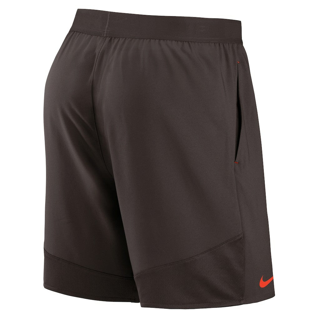 Cleveland Browns Stretch Woven Shorts - Brown on sale
