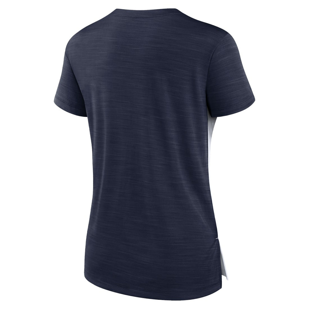 Tennessee Titans Women's Impact Exceed Performance Notch Neck T-Shirt - White/Navy on sale