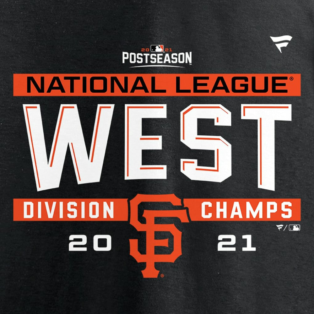 San Francisco Giants Youth 2021 NL West Division Champions Locker Room T-Shirt Black