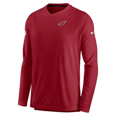 Arizona Cardinals Sideline Coach Chevron Lock Up Long Sleeve V-Neck Performance T-Shirt - Cardinal online