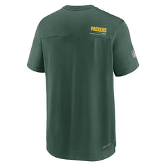 Green Bay Packers Sideline Coach Chevron Lock Up Logo V-Neck Performance T-Shirt - Heather Kelly Green on sale