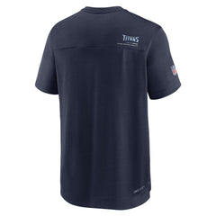 Tennessee Titans Sideline Coach Chevron Lock Up Logo V-Neck Performance T-Shirt - Navy online