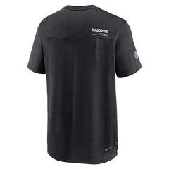 Las Vegas Raiders Sideline Coach Chevron Lock Up Logo V-Neck Performance T-Shirt - Black on sale