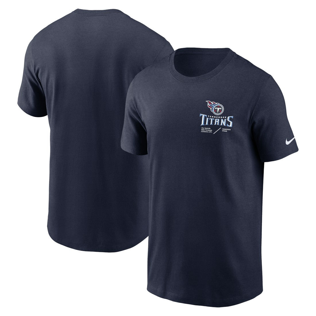 Tennessee Titans Sideline Infograph Lockup Performance T-Shirt - Navy sale
