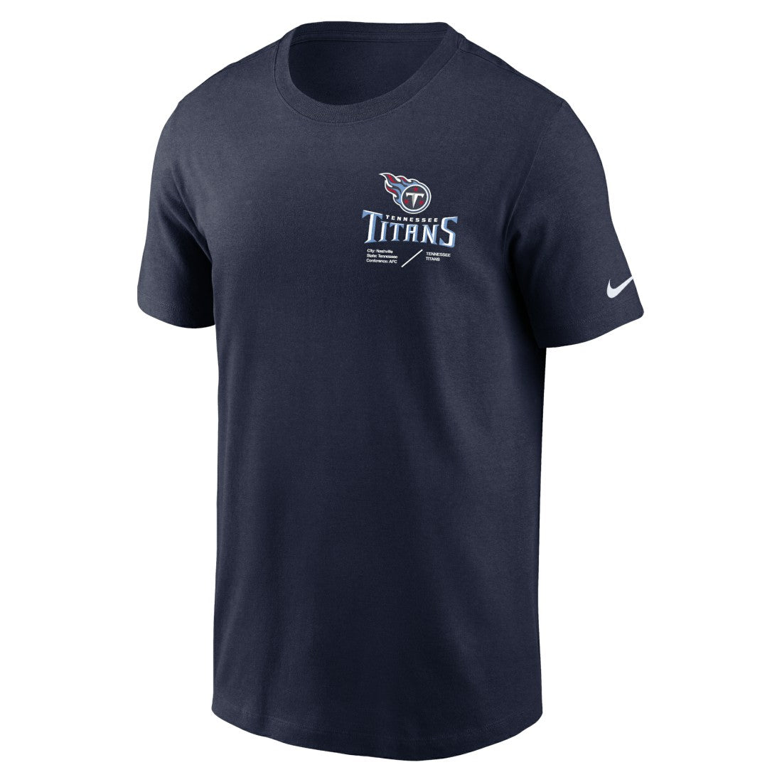 Tennessee Titans Sideline Infograph Lockup Performance T-Shirt - Navy sale