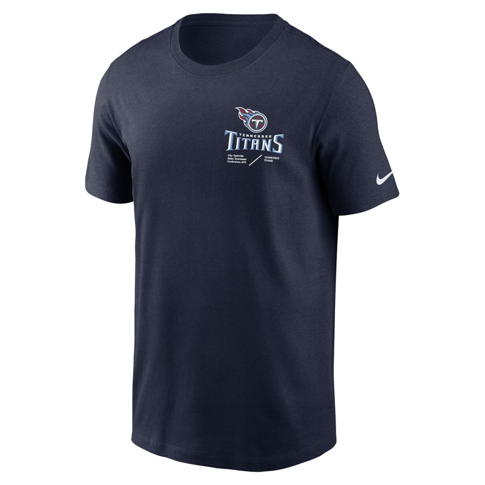 Tennessee Titans Sideline Infograph Lockup Performance T-Shirt - Navy sale