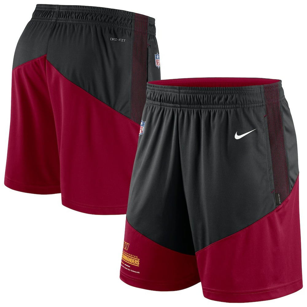 Washington Commanders Sideline Primary Lockup Performance Shorts - Black/Burgundy online