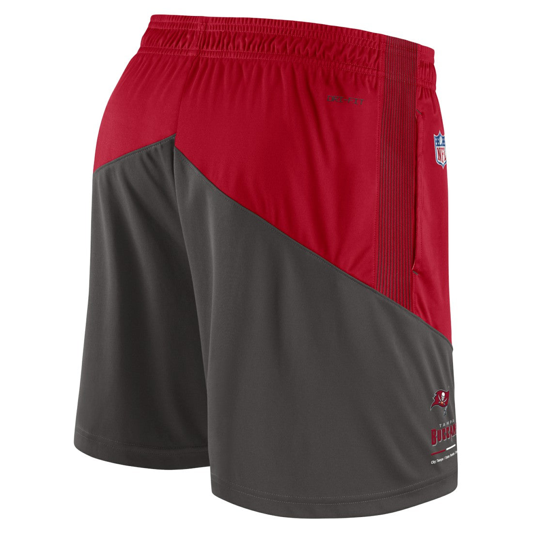 Tampa Bay Buccaneers Sideline Primary Lockup Performance Shorts - Red/Pewter cheap