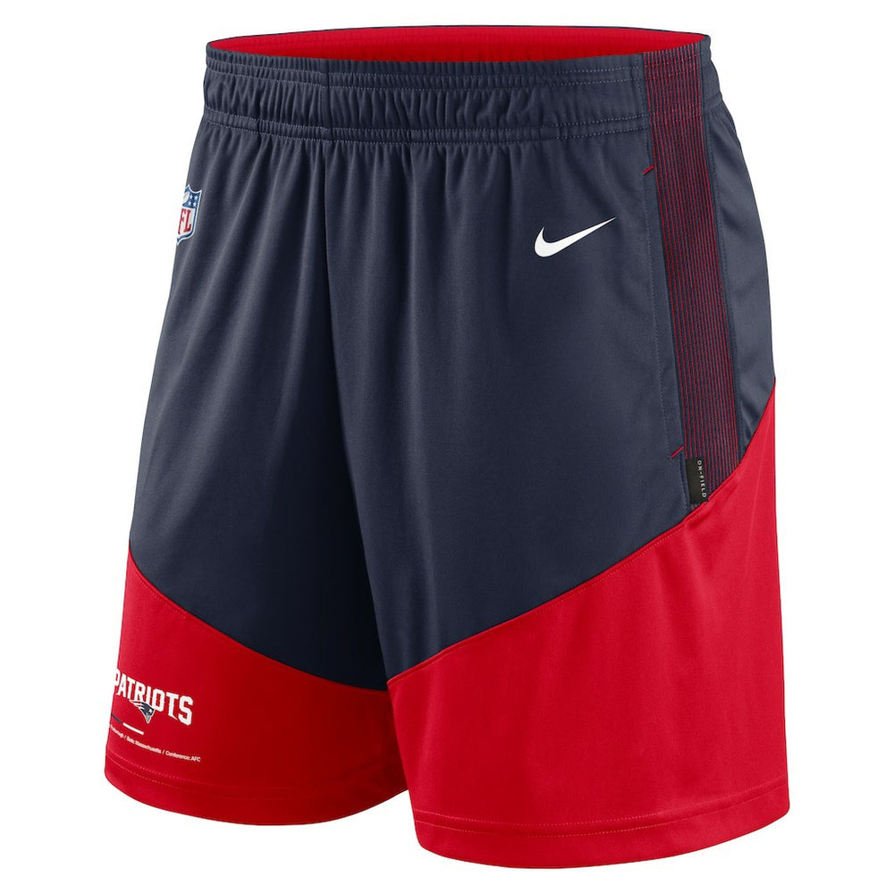 New England Patriots Sideline Primary Lockup Performance Shorts - Navy/Red cheap