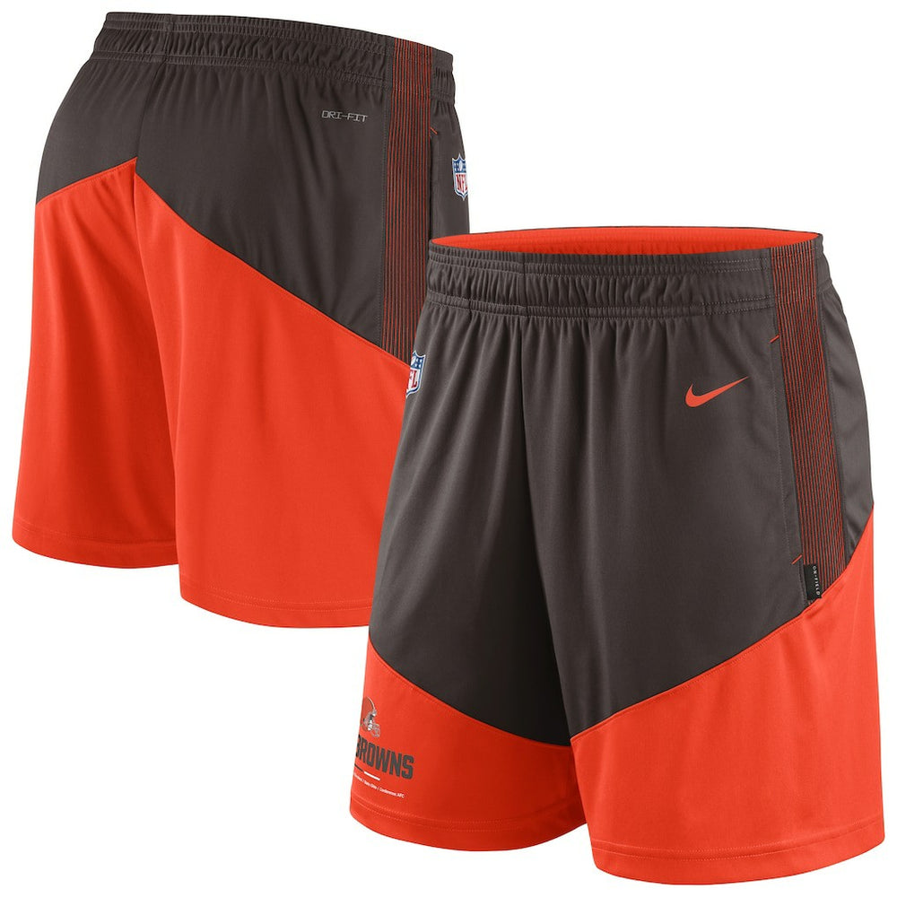 Cleveland Browns Sideline Primary Lockup Performance Shorts - Brown/Orange online
