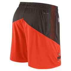 Cleveland Browns Sideline Primary Lockup Performance Shorts - Brown/Orange online
