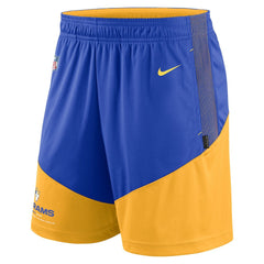 Los Angeles Rams Sideline Primary Lockup Performance Shorts - Royal/Gold discount