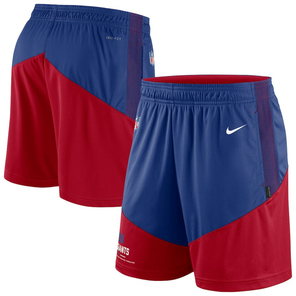 New York Giants Sideline Primary Lockup Performance Shorts - Royal/Red sale
