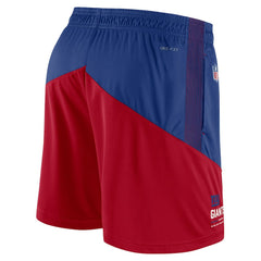 New York Giants Sideline Primary Lockup Performance Shorts - Royal/Red sale