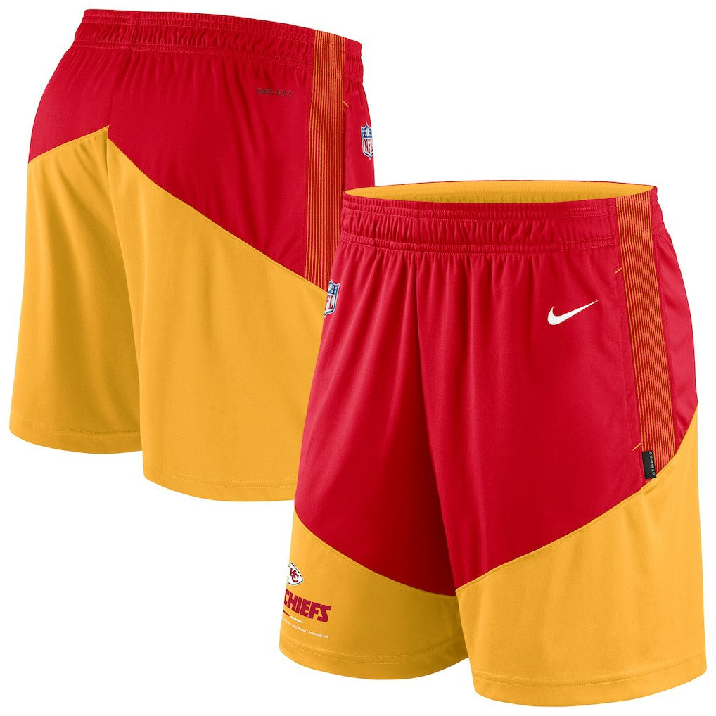 Kansas City Chiefs Sideline Primary Lockup Performance Shorts - Red/Gold outlet