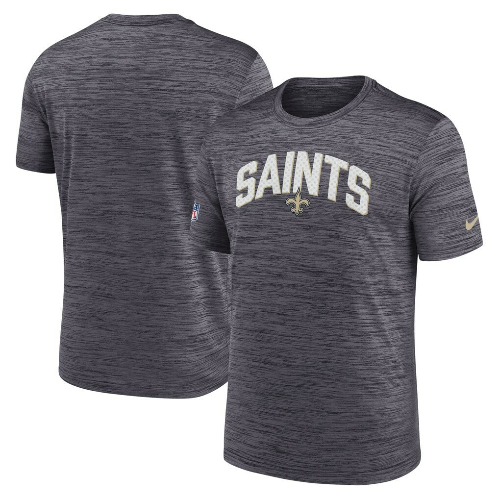 New Orleans Saints Sideline Velocity Athletic Stack Performance T-Shirt - Black cheap