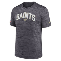 New Orleans Saints Sideline Velocity Athletic Stack Performance T-Shirt - Black cheap