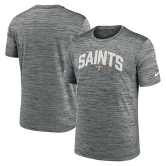 New Orleans Saints Sideline Velocity Athletic Stack Performance T-Shirt - Gray for sale