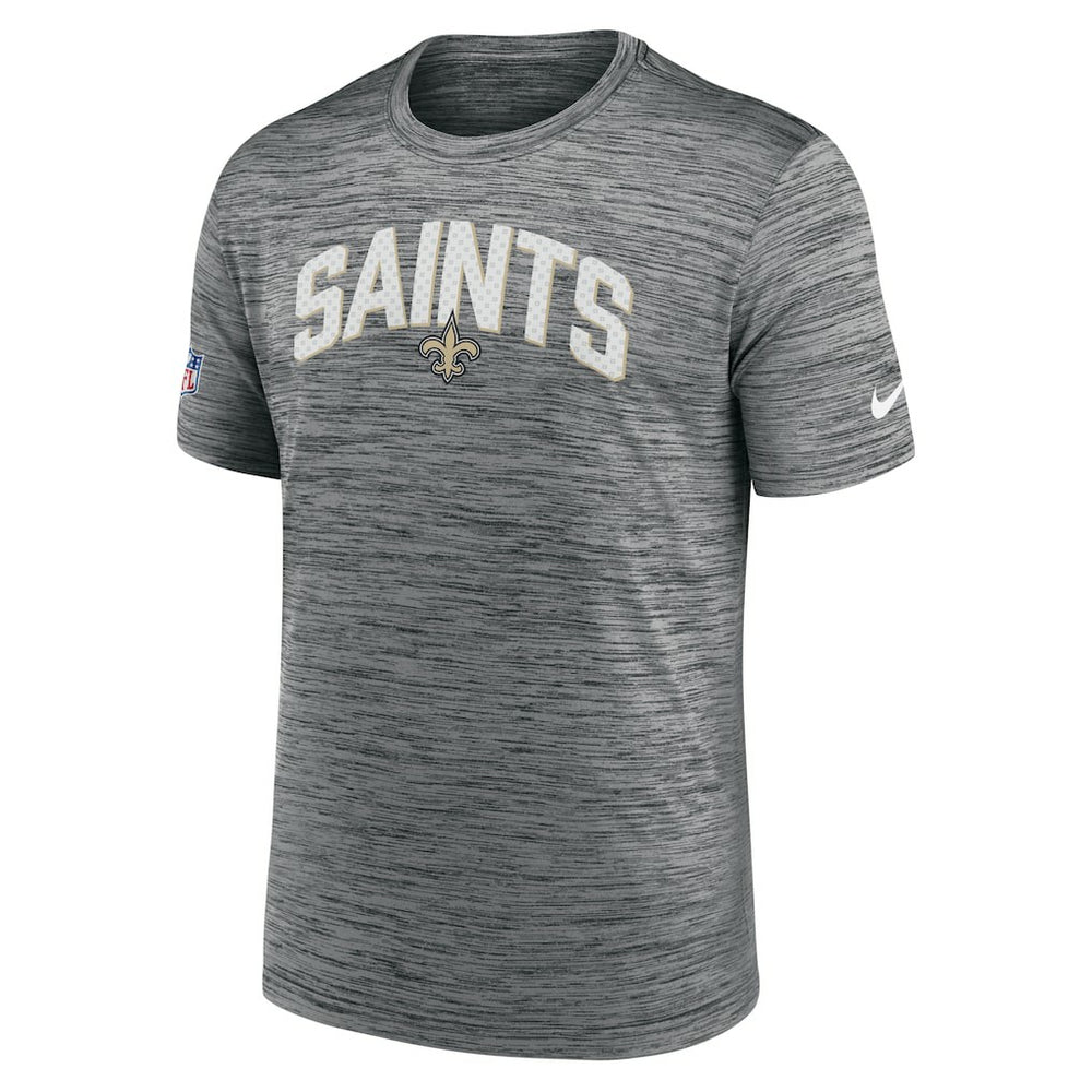 New Orleans Saints Sideline Velocity Athletic Stack Performance T-Shirt - Gray for sale