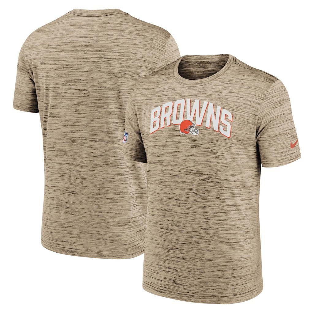Cleveland Browns Sideline Velocity Athletic Stack Performance T-Shirt - Brown on sale