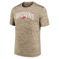 Cleveland Browns Sideline Velocity Athletic Stack Performance T-Shirt - Brown on sale