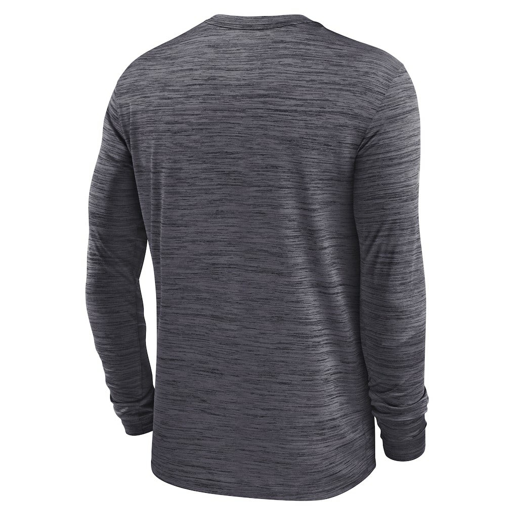 Las Vegas Raiders Sideline Velocity Athletic Stack Performance Long Sleeve T-Shirt - Charcoal outlet