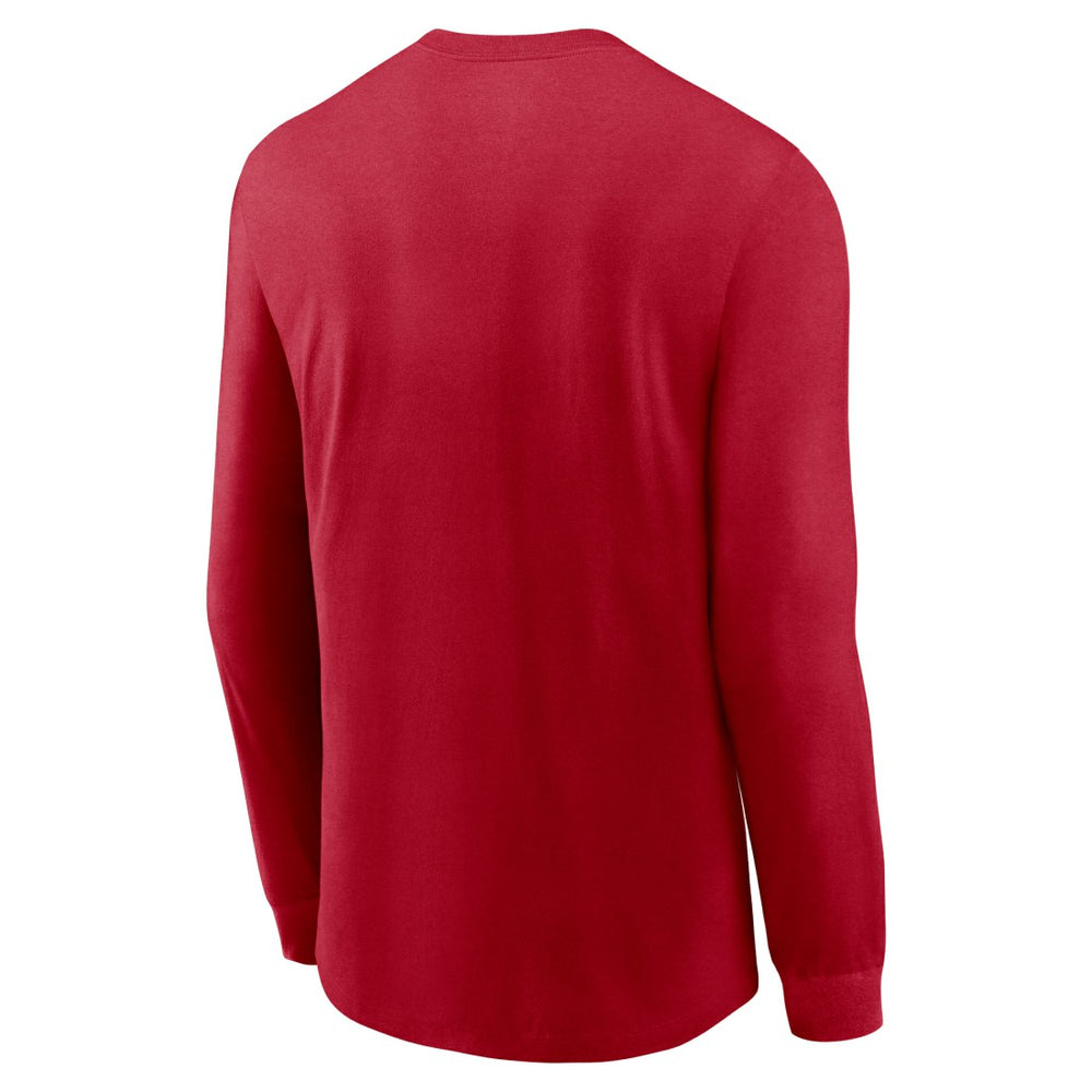 Tampa Bay Buccaneers Sideline Infograph Lock Up Performance Long Sleeve T-Shirt - Red on sale