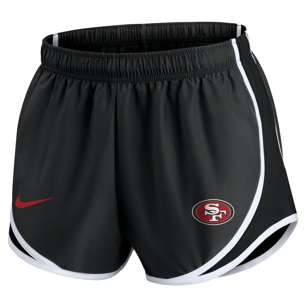 San Francisco 49ers Women's Plus Size Logo Performance Tempo Shorts - Charcoal for sale