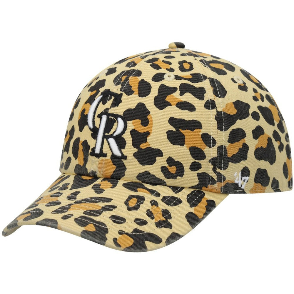 Colorado Rockies Women's Bagheera Cheetah Clean up Adjustable Hat Tan