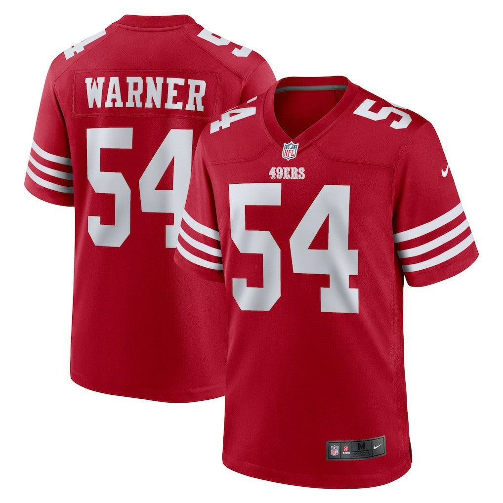 Fred Warner San Francisco 49ers Team Game Player Jersey - Scarlet discount