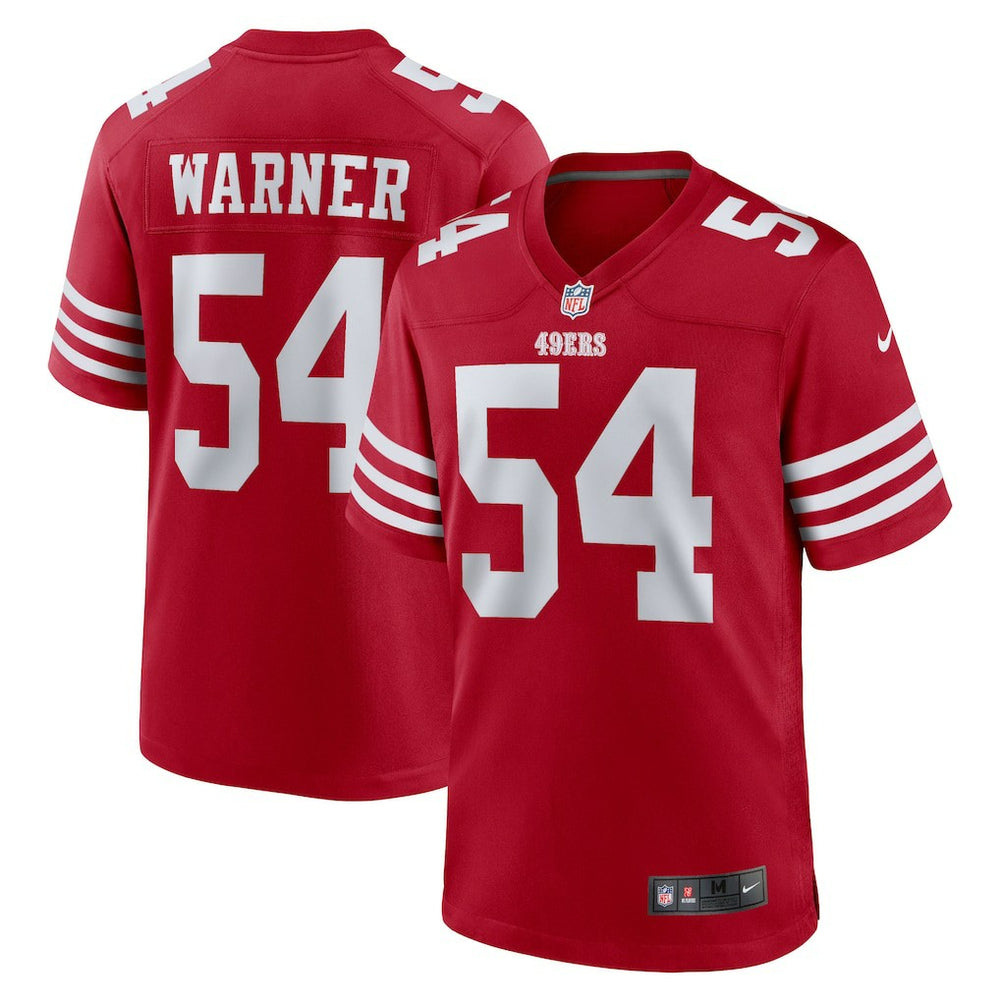 Fred Warner San Francisco 49ers Team Game Player Jersey - Scarlet discount