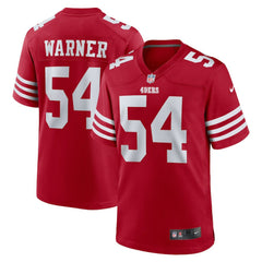 Fred Warner San Francisco 49ers Team Game Player Jersey - Scarlet discount