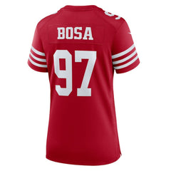 Nick Bosa San Francisco 49ers Women's Team Game Player Jersey - Scarlet on sale