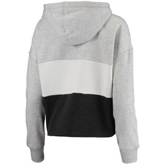 Brooklyn Nets '47 Women's Lizzy Cutoff Pullover Hoodie - Heathered Gray/Heathered Black on sale