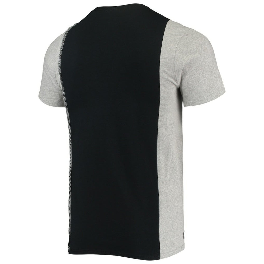 Cleveland Browns Refried Apparel Sustainable Split T-Shirt - Black/Heathered Gray cheap