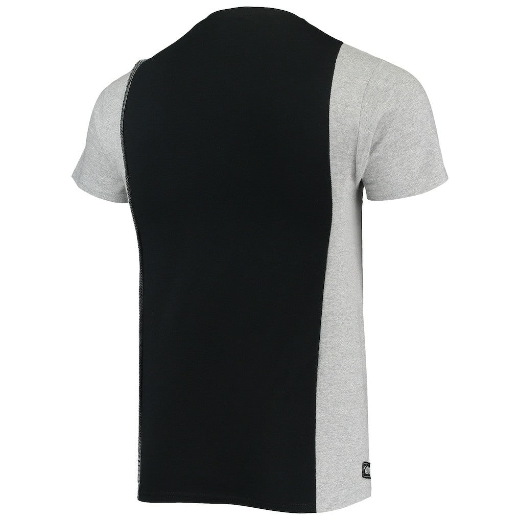 Pittsburgh Steelers Refried Apparel Sustainable Split T-Shirt - Black/Heathered Gray discount