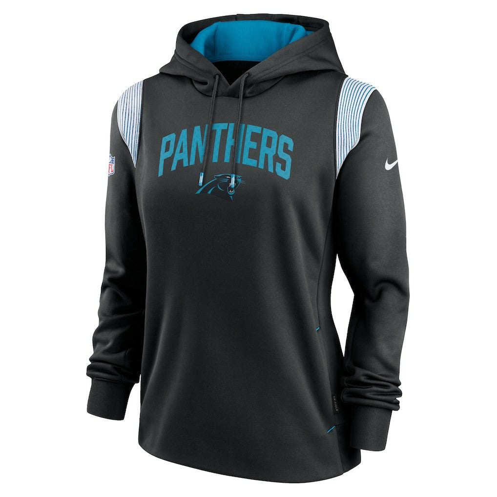 Carolina Panthers Women's Sideline Stack Performance Pullover Hoodie - Black cheap